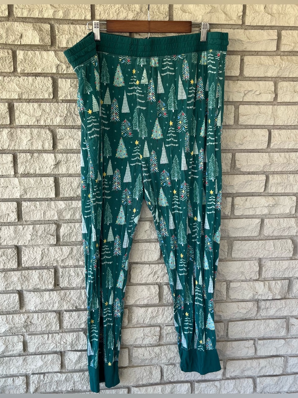 Little Sleepies Forest Green Christmas Tree Print Bamboo Pajama Pants 
Size 3X